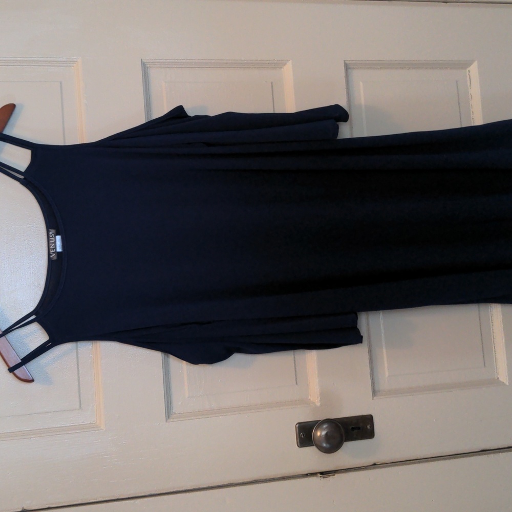 Women's Off the Shoulder, Venus Dress in Navy.  Size XL.